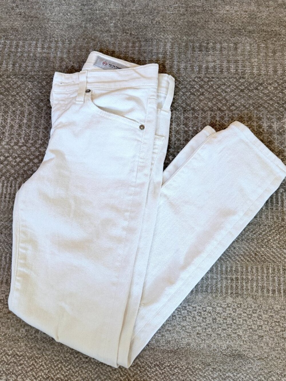 AG Adriano Goldschmied Ex-Boyfriend Slim White Jeans | 23R